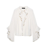 Homemade New Women's Classic Lotus Leaf-Side Neckline With Clothes