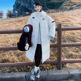 Down Cotton-Padded Jacket Women 2024 New Winter Long Money Thick Over The Knee Small Chinese Drama Art Test Cotton-Padded Clothes Cotton-Padded Jacket Women-Outfit