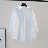 Loose Long-Sleeved Shirt Women High Quality 2025 Spring And Autumn New Fashion Casual Solid Color Long Shirt