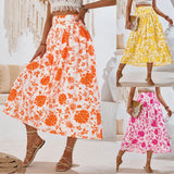 Toloer Hot Selling Independent Research And Development Dress In The United States Station Print Casual Waist Clear Fresh Air Skirt-Outfit