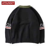 Cartoon Hello Pink Bear Embroidery Sweater Harajuku Retro Style Knitted Sweater Autumn And Winter Cotton Pullover