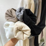 Pat Small Standing Collar Bottomed Blouse Women's Autumn And Winter Thread Foreign Style New Elastic Soft Waxy Pro-Skin Grinding Coat-Outfit
