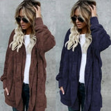 plush warm top mid-length double-sided anti-fur coat oversized