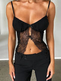 Sexy Cami Top with Bow Lace