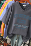 100% Cotton M-6XL T Shirt Letter Print 90S Tshirt Short Sleeve Women's Top Summer Couple O Neck Oversized T