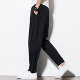 Pants Men's Casual Pants Harun Pants Summer Men's Pants Chinese Linen Men's Cotton Linen Loose Pants 2021-Outfit