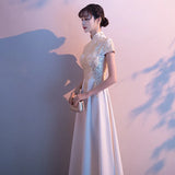 Dress Dress Dress 2025 Winter Adult Performance Suit Chinese Long Cheongsam Choir Host Banquet Evening