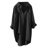Toloer Casual Wind Pure Color Shirt Autumn Versatile New Women's Cardigan Double Pocket Long Sleeve Women's
