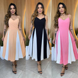 Summer New Fashion Match Gilled Waist Palette Sling
