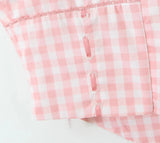Pink Plaid Strap Top-Outfit
