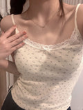 Toloer Women's Wear 2024 Summer Pure Desire Wind Lace Inside With Sexy Outside Wear Bottom Shirt Top
