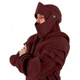 Hooded Elbow-Wearing Mask Fagroom Fagroom Faeling Fagmouse Solid-Color Coat Tunic