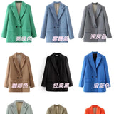 And Summer 2025 New Simple Loose Double-Dbuted Blazer Women's Spring And Autumn Dress New