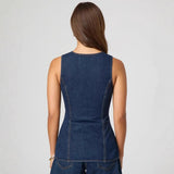 2025 New Fashion Sleeveless High Waist High Waisted Loose Nipple Shorts