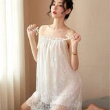 Spring Sling Pyjamas Dress Woman Summer Lace Sexy Ajart Lady Can Adjust Sling Large Size Pyjamas Home Clothes