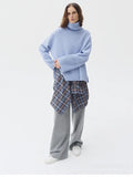 New Loose Knitting Jacket Solid Color High-Collar Loose Autumn And Winter Women's