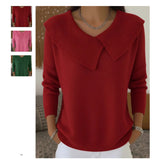 Sailing Elements Pattern Long-Sleeved Women's Collar