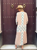 Women's New Striped V-Neck Dress Women's Summer Loose Casual