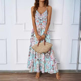 Summer Sexy Suspensionless Sleeveless Printed Dress Dress