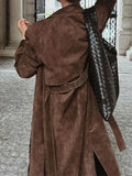 Comfortable Casual Warm Trench Coat Fashion All-Match Coat With Waist Long Coat Coat Female-Outfit