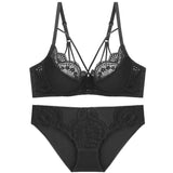 Pure Lingerie Suit Sexy Back Bra Lace Bra Small Side Cream Anti-Sagging Bra