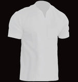 Men's Fitness Plus-Size Sports T-Shirt Men's Elastic Cotton Pocket Short-Sleeved Summer V-Neck Polo