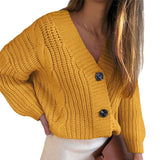 Wish Sweater Women 2025 Autumn And Winter Loose Size Mahjong Button Coarse Sweater