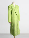 Toloer New Fashion Trend Tassel Splicing Suit Design Sense Loose Show Thin Long Suit Coat Female Spring And Autumn-Outfit