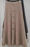 Skirt Women's 2023 Autumn And Winter New Korean Version Of Wool Skirt A-Shaped Skirt Medium-Long High-Waist Pleated Skirt-Outfit