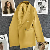Toloer Green Fried Street Small Suit Jacket Female 2024 Spring And Autumn New Korean Version Net Red Temperament Small Leisure-Outfit
