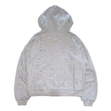 Trendy Autumn New Round Ring Hole Hoodie Zipper Trend Open Shirt