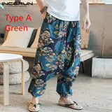 Cotton Linen Harem Pants Men Hip-hop Women Plus Size Wide Leg Trousers Casual Vintage Long Pants Pantalones Hombre