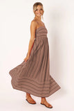 Toloer Spring And Summer Striped Suspenders Open Back Big Clear Fresh Air