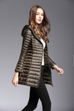2022 Long Duck Down Parka Warm Feather Jacket For Women Winter Large Size Down Coats Ultra Light Quilted Hooded Coats