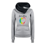Winter Print Hoodies Women 2021 Fashion Pocket Long Sleeve Fleece Warm Pullovers Tops Female Plus Size Casual