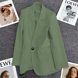 Blazer Woman 2025 Spring And Autumn New Small Buckle Fashion Trend Of The Temperament Suit