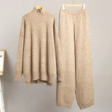 Sweater Suit Female Autumn Dong New Style Loose Recreational Languid Lazy Add Thick Knit Long-Outfit
