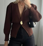 Color V-Neck Long Sleeve Open Shirt 2025 Spring And Autumn Temperament V Collar A Buckle Long Sleeve Waist