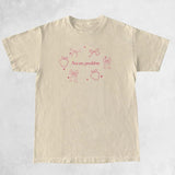 Coquette Bow Print Oversized Short Sleeve Tee-Outfit