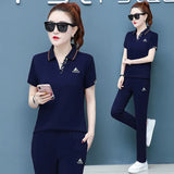summer two piece set top and pants 2 piece sets womens outfits korean style clothing 2021casual pants suits