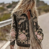 Trend 3D Digital Pattern Printing Fashion High Street Denim Jacket Men And