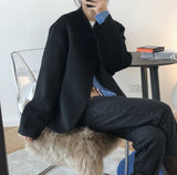 Short Woolen Suit Coat Women Winter Non-Mainstream Wool Circular Lower Hem Cocoon Wool Coat