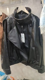 Feng 2025 New Fashion Temperament Women's Lychee Leather Jacket