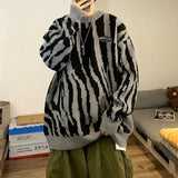 2021 Autumn winter sweater men's Hip hop flame long sleeve Black green khaki loose pullover Harajuku O-neck sweater men