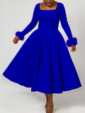 Party Dress Winter Temperament Elegant Hairy Decorative Dress African
