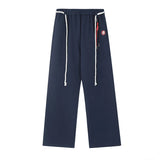 Toloer New Fall 2024 Straight Hip-Hop Wide-Leg Pants For Men And Women-Outfit