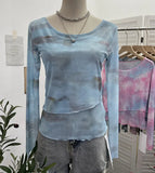 Sunscreen Mesh Yarn Women 2025 Summer New Long-Sleeved T-Shirt