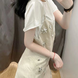 New Spring Style Is Small, Fresh, Bare Back And Thin V Neckline Diamond Halter Dress For Women 2731269-Outfit