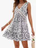 Summer Women's Colorless Long Sleeveless Long-Term Loose Dress