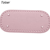 / Round Long Bottom For Knitted Bag Pu Leather Bag Accessories Handmade Bottom Solid Color Diy Crochet Bag